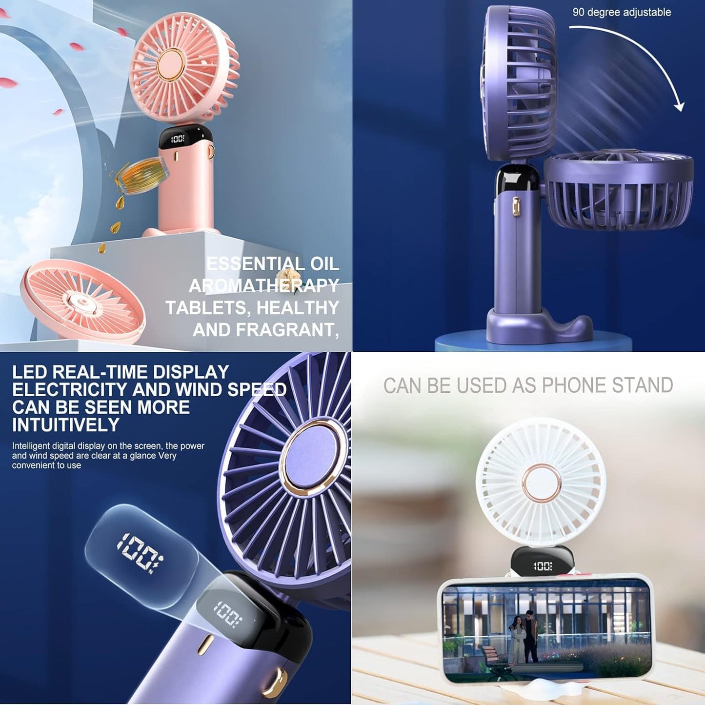 Portable Handheld Fan™ | Battery Operated Mini Fan with LED Display