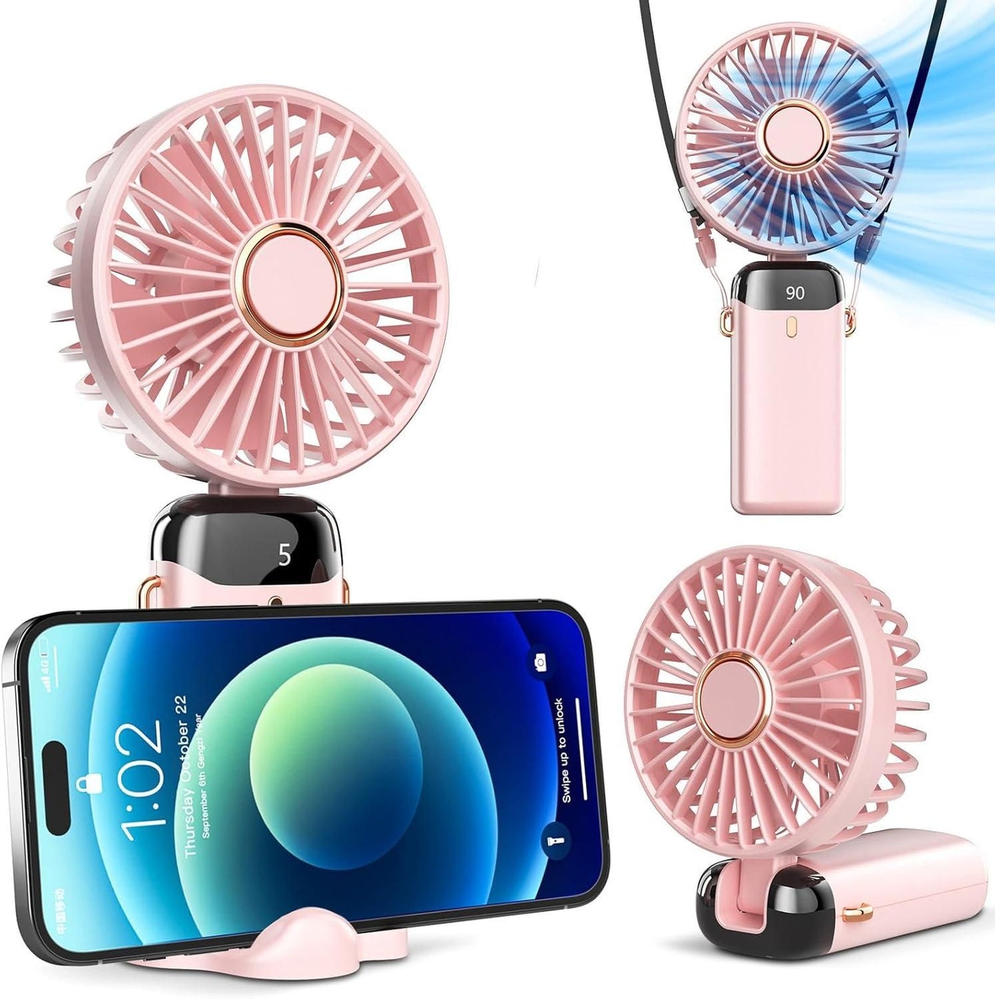 Portable Handheld Fan™ | Battery Operated Mini Fan with LED Display